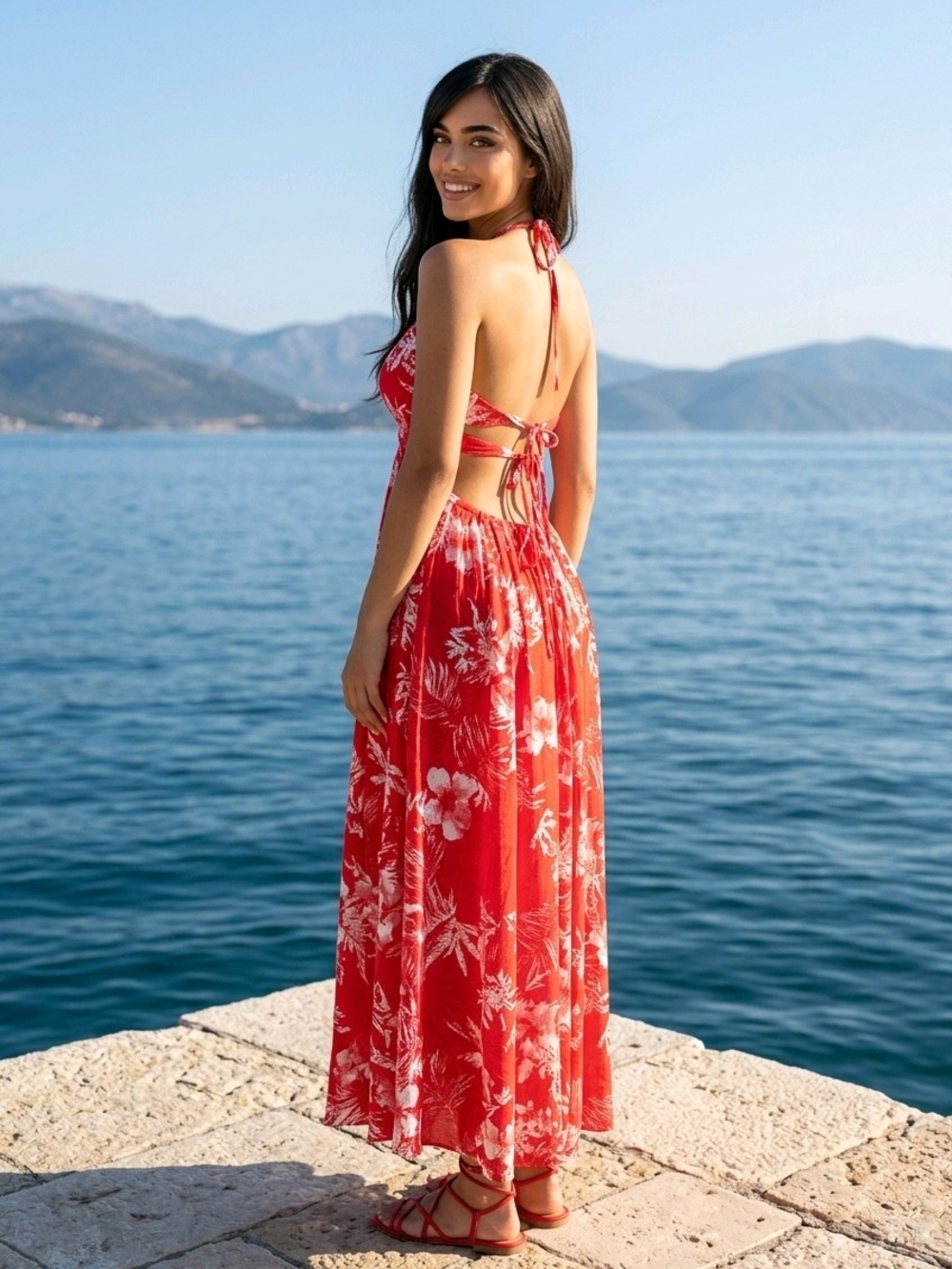 Free People Red Floral Maxi Dress - Picture 2 of 14
